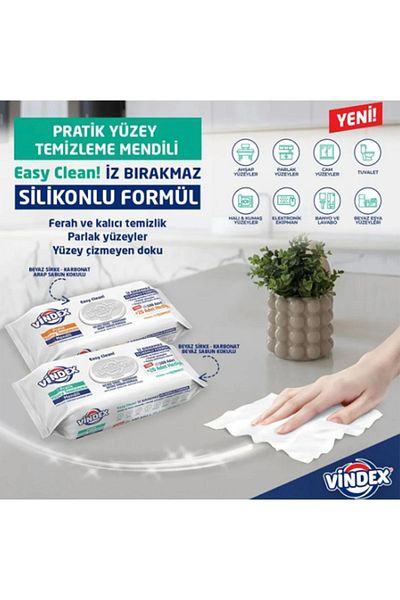 Vindex 120pcs White Soap Scented Practical Surface Cleaning Towels