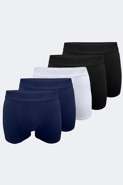 Malabadi Milan Modal Boxer 5 Pack - Μαύρο Λευκό Navy Blue Mb14