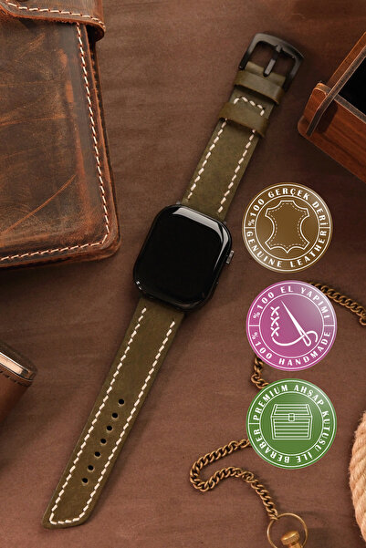 vagave Apple Watch Uyumlu Deri Kordon Saat Kayışı Ultra 2 42 44 45 46 49 Mm6 ...