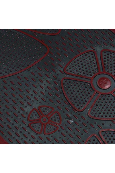 Stepmat Welcome Written Flower Patterned Rubber Door Mat