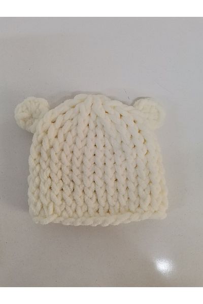 MİNİK ADIMLAR Little Steps Alize Puffy Hand Knitted Hat