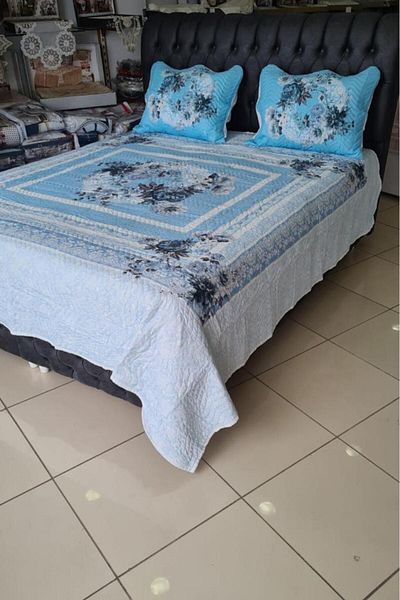 Çeyiz Diyarı Perla Printed Quilted Double Bedspread