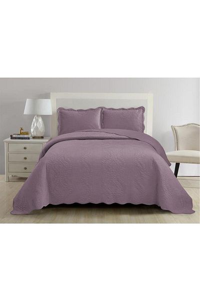 Çeyiz Diyarı Sevda Micro Soft Double Bedspread Plum