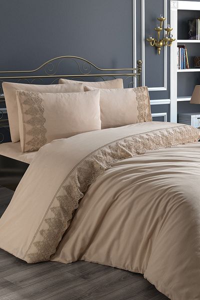Çeyiz Diyarı Комплект кувертюри Cappucino French Lace Legend Dowry