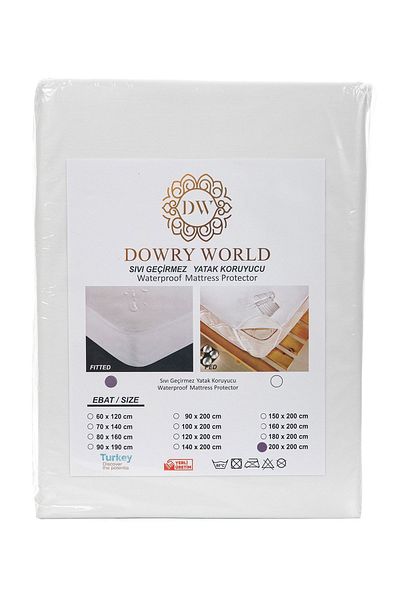 Çeyiz Diyarı Διπλά στρώματα Micro Liquid Proof Fitted 200x200 cm