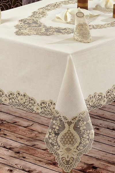 Çeyiz Diyarı French Laced Venus Lace Dinner Set - 25 Pieces