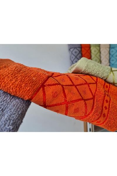 Çeyiz Diyarı Набір рушників для рук і обличчя з 6 предметів з візерунком баклава