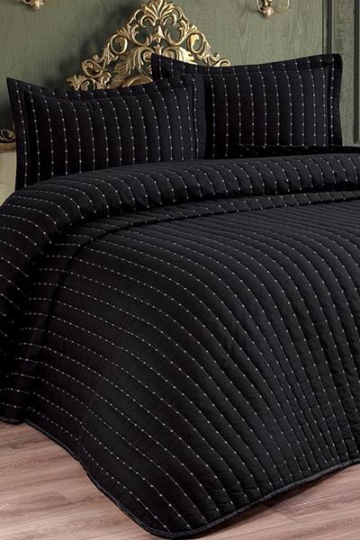 Çeyiz Diyarı Dublin Double Quilted Bedspread Black
