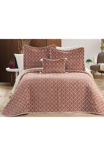 Çeyiz Diyarı Brillance Double Bedspread Dried Rose