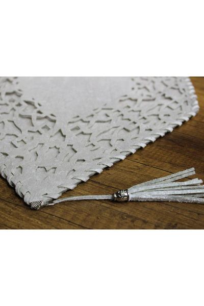 Çeyiz Diyarı Seljuk Velvet Double Layer Runner Bej