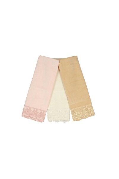 Çeyiz Diyarı Lalemzar Set of 3 French Lace Towels