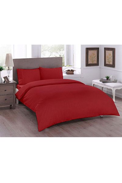 Çeyiz Diyarı Pure Double Duvet Cover Set Red