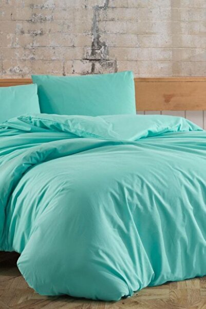 Çeyiz Diyarı طقم غطاء لحاف فردي مع ملاءة مطاطية من اللوز باللون الأزرق الجليدي