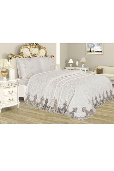 Çeyiz Diyarı Set pătură dublă Zestre Dubai Cream 206111