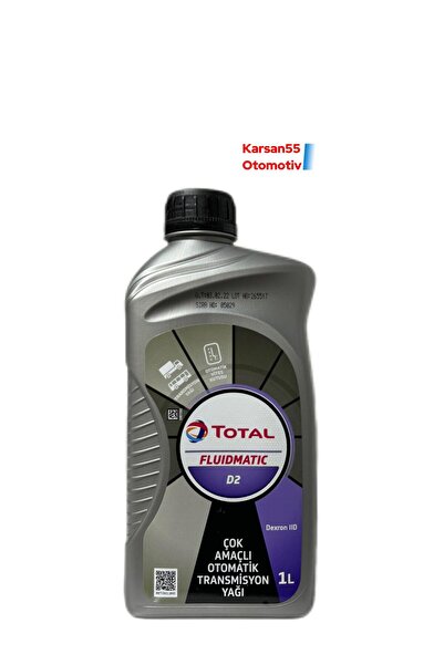TOTAL FLUIDMATIC D2 DEXRON IID ÇOK AMAÇLI OTOMATİK TRANSMİSYON YAĞI 1 LT ÜRETİM:2022