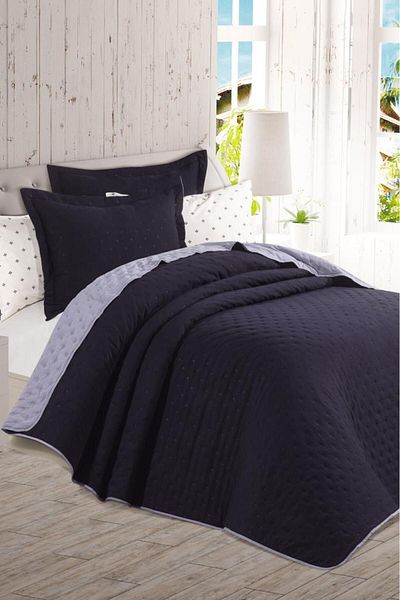 Çeyiz Diyarı Washed Soft Double Sided 6 Piece Dowry Set Anthracite