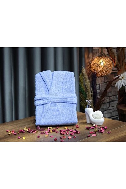 Çeyiz Diyarı Halat de baie simplu, cu guler șal, mărime mare, albastru închis