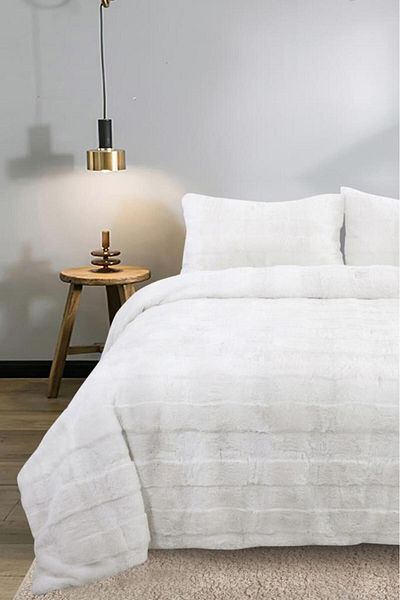 Çeyiz Diyarı Sonnia Rabbit Feather Double Bedspread Cream