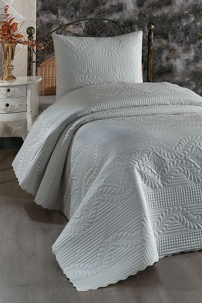 Çeyiz Diyarı Ultrasonic Quilted Sena Single Bedspread Gray