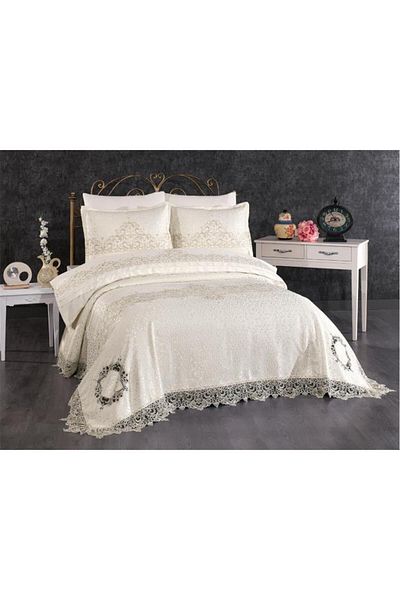 Çeyiz Diyarı Saray Bridal Set 7 Pieces Cream - Gold
