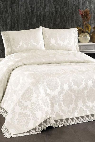 Çeyiz Diyarı Demontis Double Bedspread Cream