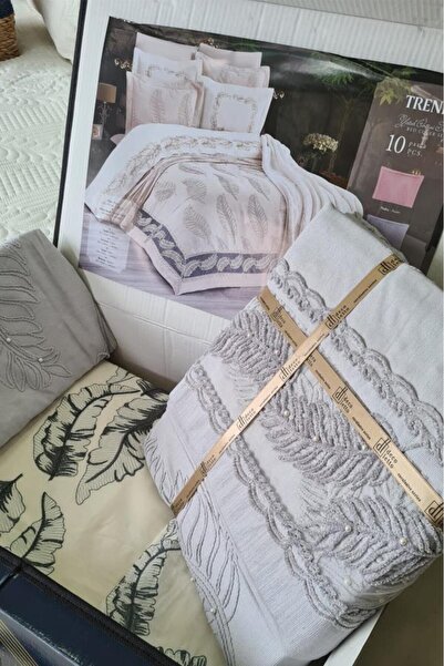 Çeyiz Diyarı Çeyizdiyarı Trend 10 Piece Bridal Set Gray