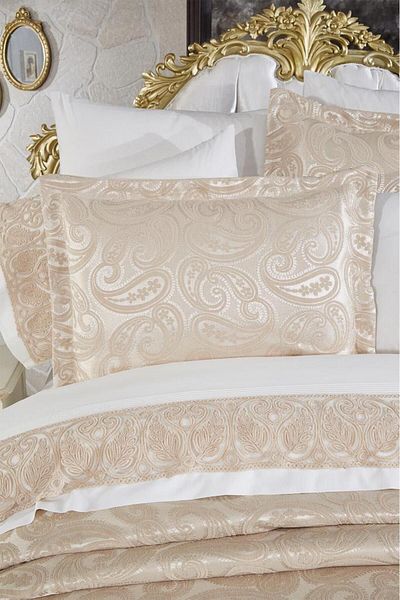 Çeyiz Diyarı Beige Color 10 Piece Dowry Set with Blanket