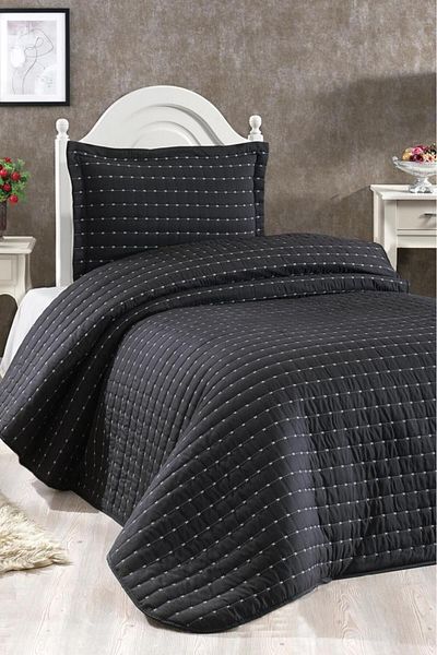 Çeyiz Diyarı Dublin Single Quilted Bedspread Black