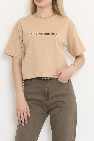 Moka Shopin Mink Crop T-Shirt Printed - 16468.1567.