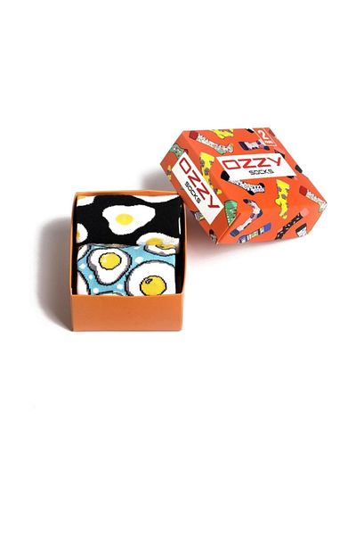 Ozzy Socks Pachet de 2 cadou cu modele de ouă de Ziua Îndrăgostiților pentru cupluri