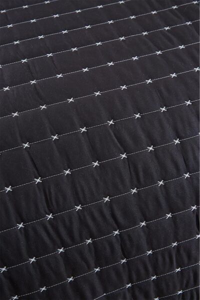 Çeyiz Diyarı Dublin Tek Kişilik Kapitoneli Yatak Örtüsü Siyah