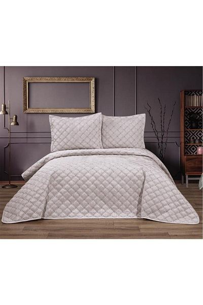 Çeyiz Diyarı Elite Double Velvet Bedspread Cream