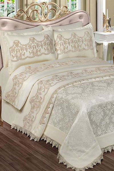 Çeyiz Diyarı French Lace Sultan Bridal Set 7 Pieces
