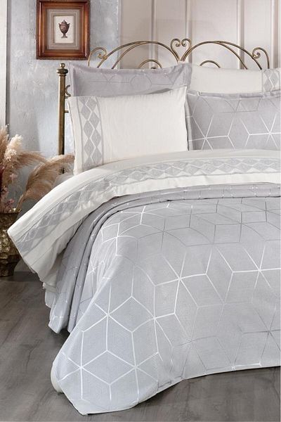 Çeyiz Diyarı Verona 7 Piece Bridal Set Gray