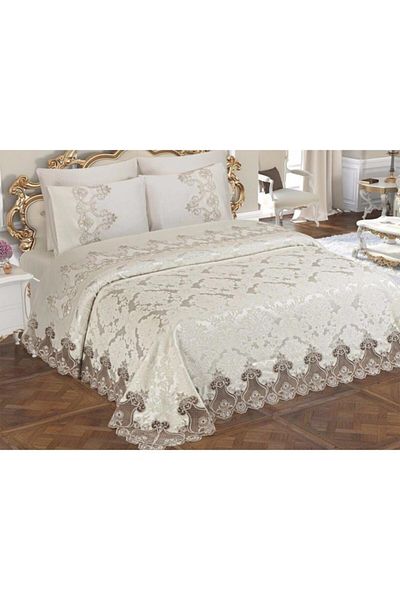 Çeyiz Diyarı Cream Dubai Dowry Bridal Set 7 Pieces