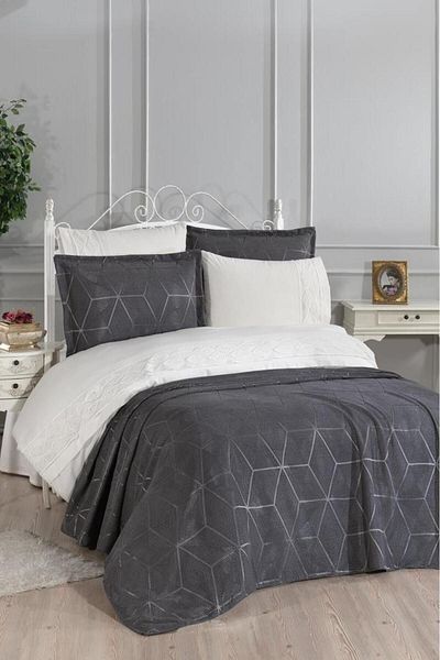 Çeyiz Diyarı Verona 7 Piece Bridal Set Anthracite