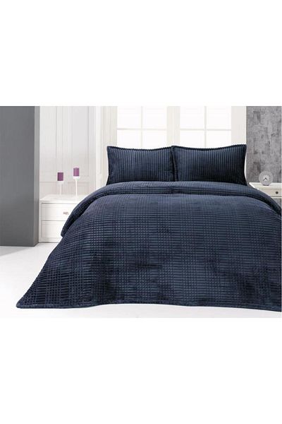 Çeyiz Diyarı Σετ διπλής κουβέρτας Merinos Modern Line Navy Blue