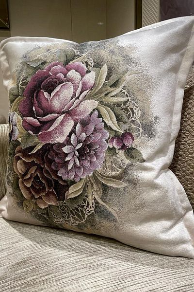 Çeyiz Diyarı Κάλυμμα μαξιλαριού Tapestry Luxury 2 τεμαχίων Καφέ