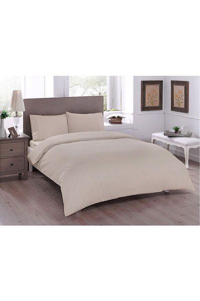 Çeyiz Diyarı Cream Pure Double Duvet Cover Set