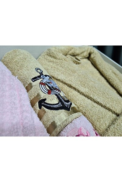 Çeyiz Diyarı Προίκα Οικογενειακό Σετ Μπουρνούζι 4 τεμαχίων σε σκόνη Cappucino