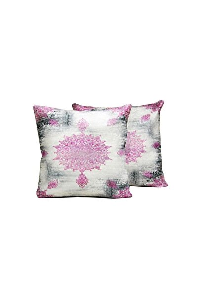 Çeyiz Diyarı Κάλυμμα μαξιλαριού Seraphine 2 Pack Velvet Throw Cream Plum