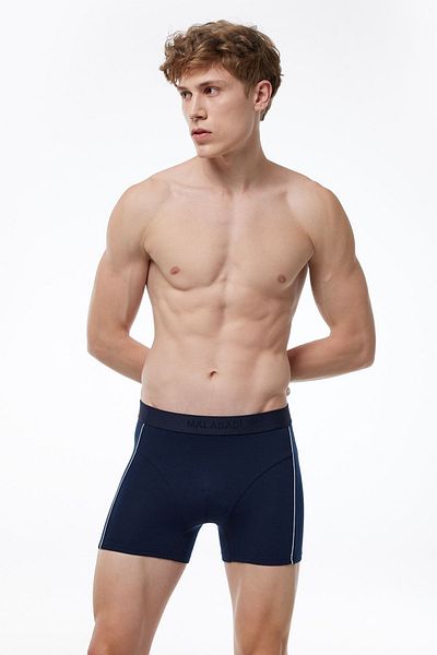 Malabadi Ανδρικό Navy Blue 3 Pack Piping Modal Boxer 3mb17