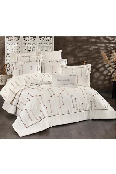 Çeyiz Diyarı Çise 10 Piece Double Dowry Set Cream - Brown
