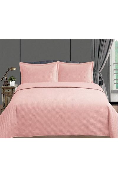 Çeyiz Diyarı Tuscany Double Luxury Velvet Bedspread Powder