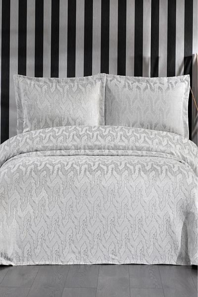 Çeyiz Diyarı Darla Jacquard Double Pique Σετ Γκρι