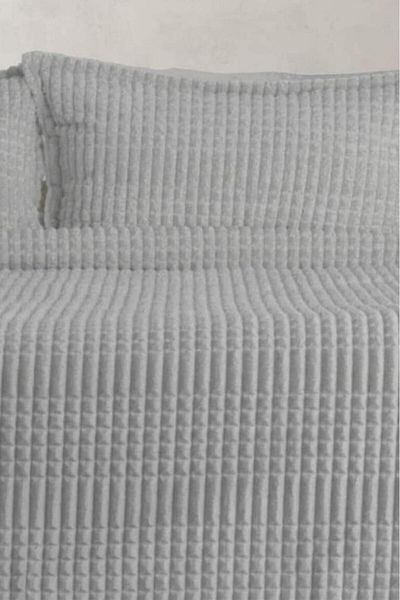 Çeyiz Diyarı Merinos Modern Line Single Blanket Set Gray
