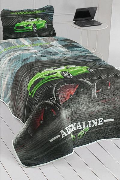 Çeyiz Diyarı Adrenalina Tineret si Copii Printed Single Cuverte Verde