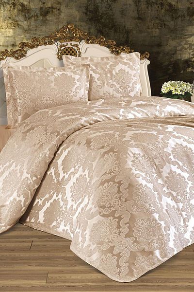 Çeyiz Diyarı Busem Jacquard Ženilkový přehoz Cappucino