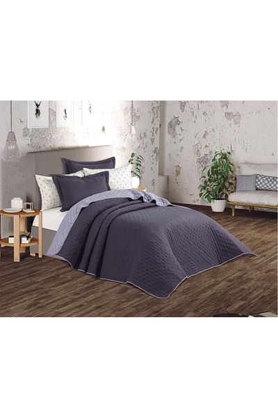 Çeyiz Diyarı Washed Soft Double Sided 6 Piece Dowry Set Gray