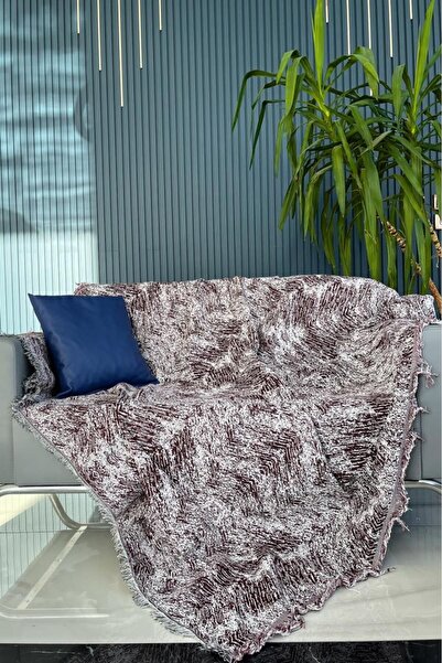 Çeyiz Diyarı Луксозен калъф за диван с ресни 170x220 см бордо червено